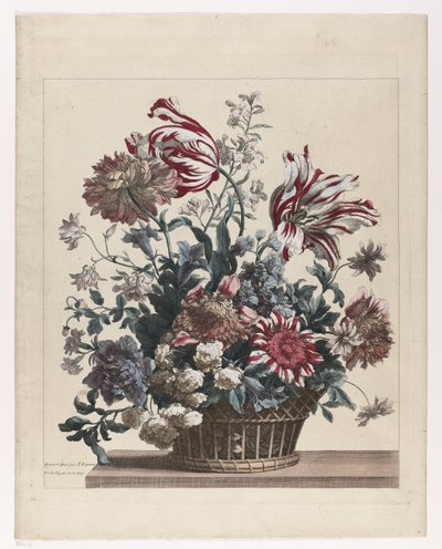 Kurv med blomster Bloemenmand av Jean Baptiste Monnoyer