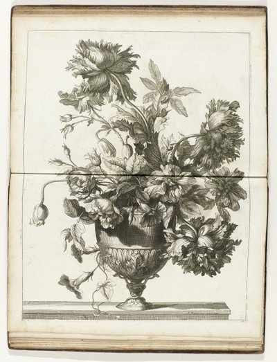 Bloemenvaas Books of Several Vazes of Flowers laget etter Natural (serietittel) av Jean Baptiste Monnoyer