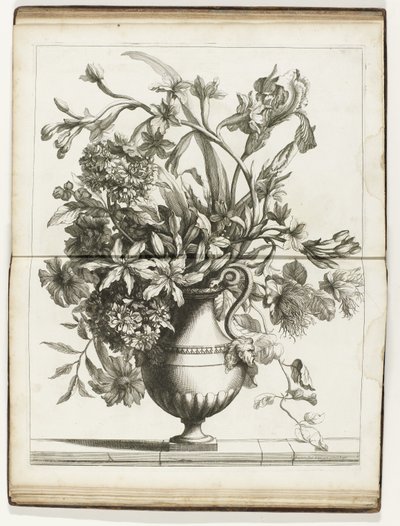 Bloemenvaas Books of Several Vazes of Flowers laget etter Natural (serietittel) av Jean Baptiste Monnoyer
