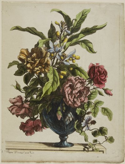 Vase med blomster av Jean Baptiste Monnoyer