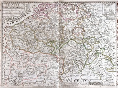 Kart over Belgia (gravering av Jean Baptiste Nolin