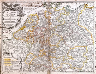 Kart over Tyskland (1703) (Gravering av Jean Baptiste Nolin