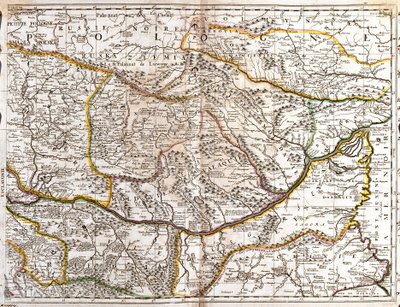 Kart over Moravian Wallachia (Tsjekkia) (Gravering av Jean Baptiste Nolin