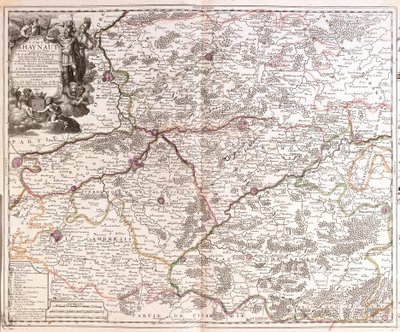 Kart over fylket Hainaut (Belgia) (gravering av Jean Baptiste Nolin