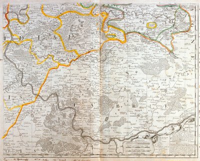 Kart over øst for Ile de France av Jean Baptiste Nolin