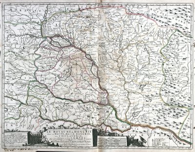 Kart over kongeriket Ungarn (gravering av Jean Baptiste Nolin