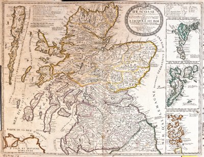 Kart over kongeriket Skottland, under regjeringen til James II av Jean Baptiste Nolin