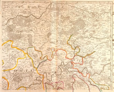Kart over den nordøstlige delen av Ile de France av Jean Baptiste Nolin