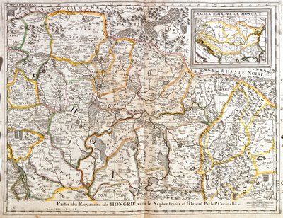 Kart over den nord-orientalske delen av kongeriket Ungarn (gravering av Jean Baptiste Nolin