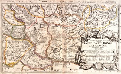 Kart over den orientalske delen av kongeriket Ungarn (gravering av Jean Baptiste Nolin