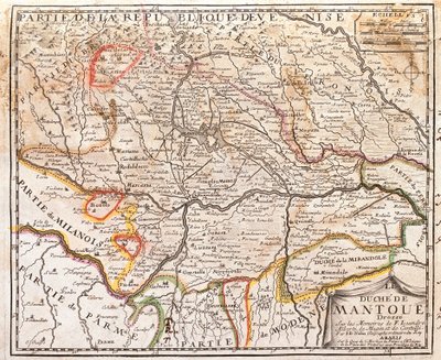 Kart over provinsen Mantova (Italia) (Gravering av Jean Baptiste Nolin