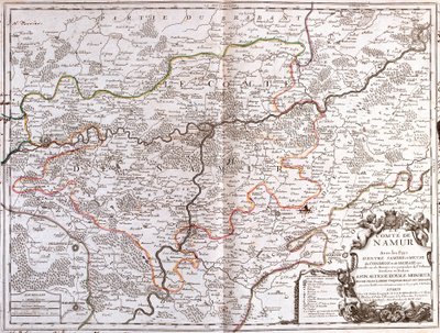 Kart over provinsen Namur (Belgia) (gravering av Jean Baptiste Nolin
