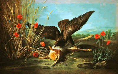 En musvåg som velter en hare, eller The Hawk and the Hare, 1749 av Jean Baptiste Oudry
