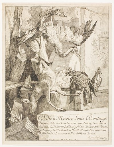 Fire jaktfag, nr. 1 av Jean Baptiste Oudry