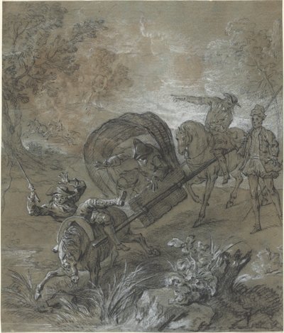 La Rancune på båre, skutt i hengemyren av Jean Baptiste Oudry