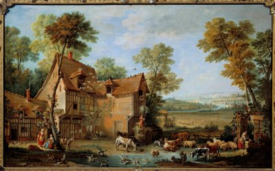Gårdsmaleriet av Jean Baptiste Oudry (1686-1755) 1753 av Jean Baptiste Oudry