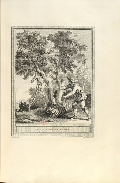 La mort et le bûcheron Døden og vedhoggeren, 1755. av Jean Baptiste Oudry