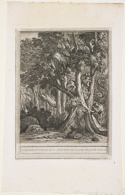 The Dragon of Many Heads, Fable XII, ca. 1753-1755 av Jean Baptiste Oudry