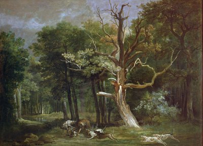 Ulvejakt i Saint-Germain-skogen, 1748 av Jean Baptiste Oudry