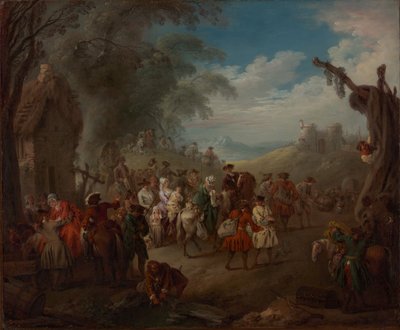Tropper på mars, ca. 1725. av Jean Baptiste Pater