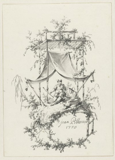 Komposisjon i Chinoiserie-stil av Jean Baptiste Pillement