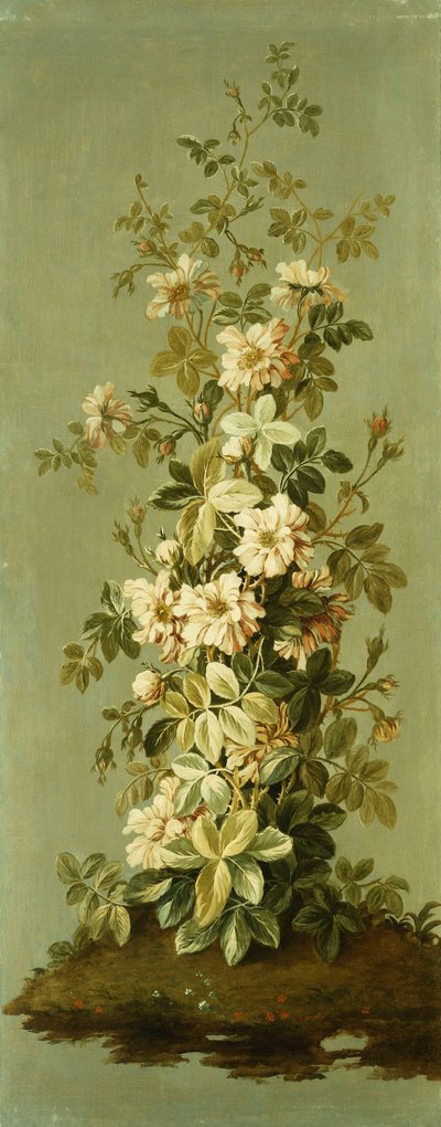 Dekorative paneler med blomster av Jean Baptiste Pillement