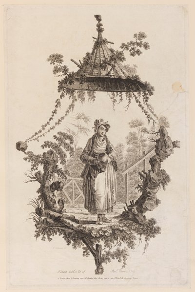 Figur under baldakin av Jean Baptiste Pillement
