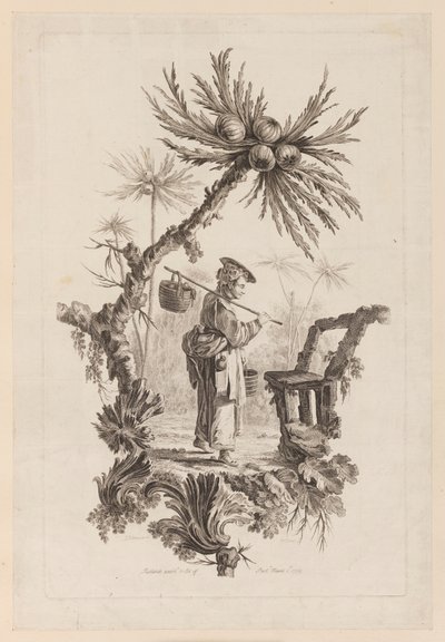 Figur med kurv under gren av Jean Baptiste Pillement