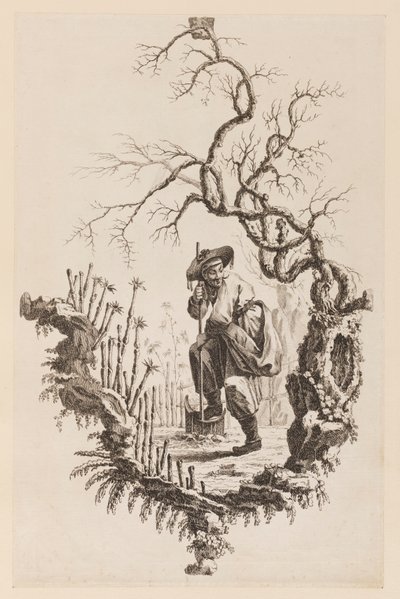 Figur og gren av Jean Baptiste Pillement