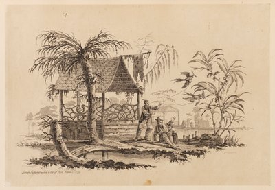 Figurer som flyr en drage av Jean Baptiste Pillement