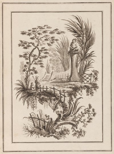 Figurer i hagen av Jean Baptiste Pillement