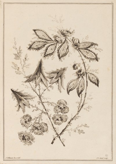 Blomstergren av Jean Baptiste Pillement