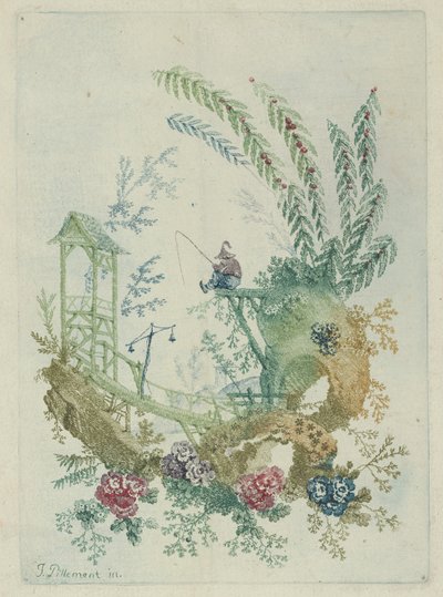 Ornamentdesign fra Nouvelle Suite de Cahiers de Dessins Chinois, 1790-tallet. av Jean Baptiste Pillement