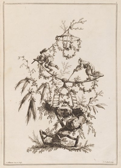 Plate 3, "Chinese Whiteboard Notebook" av Jean Baptiste Pillement