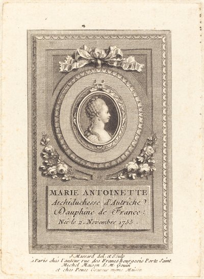 Marie Antoinette av Jean Baptiste Raphael Urbain Massard