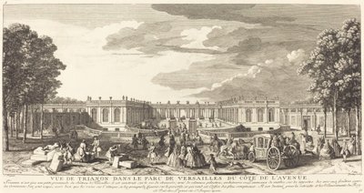 Utsikt over Trianon i Versailles-parken fra Cote de l