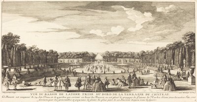 Utsikt over Bassin de Latona tatt fra kanten av Chateau Terrace av Jean Baptiste Rigaud