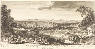 Utsikt over landskapet til kongehuset Saint Cir av Jean Baptiste Rigaud