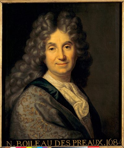 Portrett av Nicolas Boileau Despreaux (Boileau-Despreaux) (1636-1711) - Maleri av Jean Baptiste Santerre (1651-1717) av Jean Baptiste Santerre