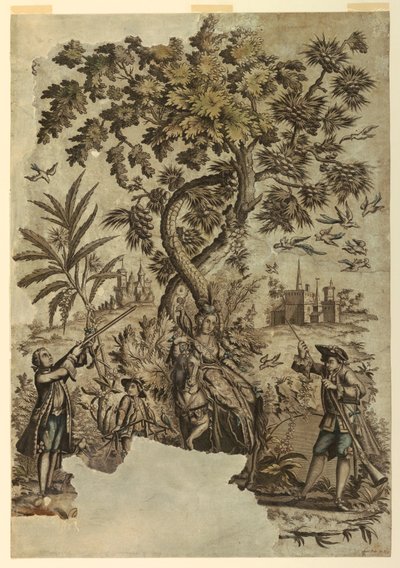 Fuglejakt av Jean Baptiste Scotin I
