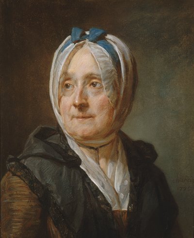 Portrett av Madame Chardin (1707-91) 1775 av Jean Baptiste Simeon Chardin