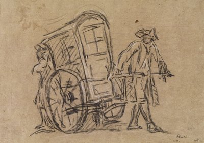 Vinaigretten (kull og kritt på papir) av Jean-Baptiste Simeon Chardin