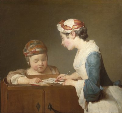 Den unge skolemeisterinnen av Jean Baptiste Simeon Chardin