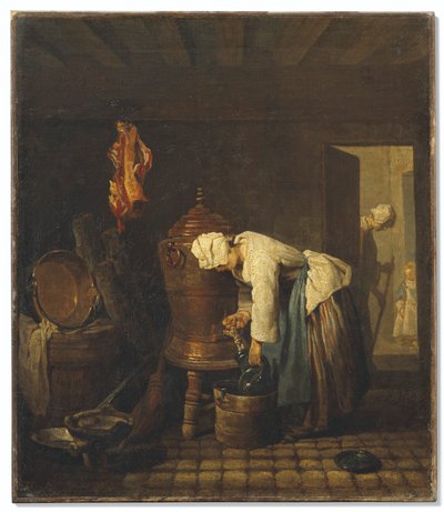 Fransk: La fontaine Tysk: Fontenen av Jean-Baptiste Simeon Chardin