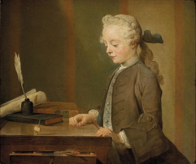 Portrett av Auguste Gabriel Godefroy av Jean-Baptiste Simeon Chardin