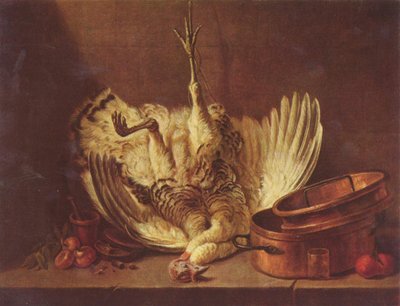 Stilleben med hengende kalkun av Jean-Baptiste Simeon Chardin
