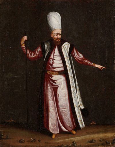 Capoudgi Bachi, stormester i Seraglio av Jean Baptiste Vanmour (workshop of)