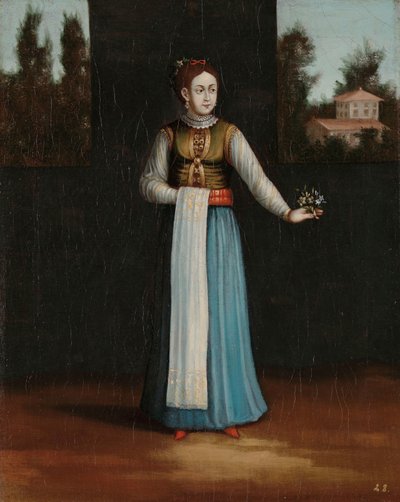 Kvinne fra den albanske kysten av Jean Baptiste Vanmour (workshop of)