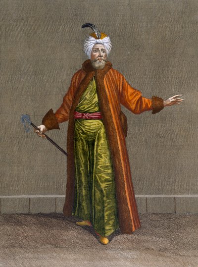 Biach-Chioux, plate 14 fra 'Samling av hundre trykk som representerer Levantens forskjellige nasjoner' av Charles de Ferriol, gravert av Gerard Scotin (1671-1716), 1707-08 (farget en av Jean Baptiste Vanmour