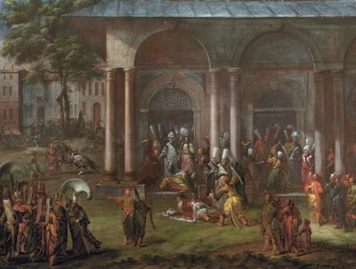 Henrettelsen av Patrona Halil av Jean Baptiste Vanmour